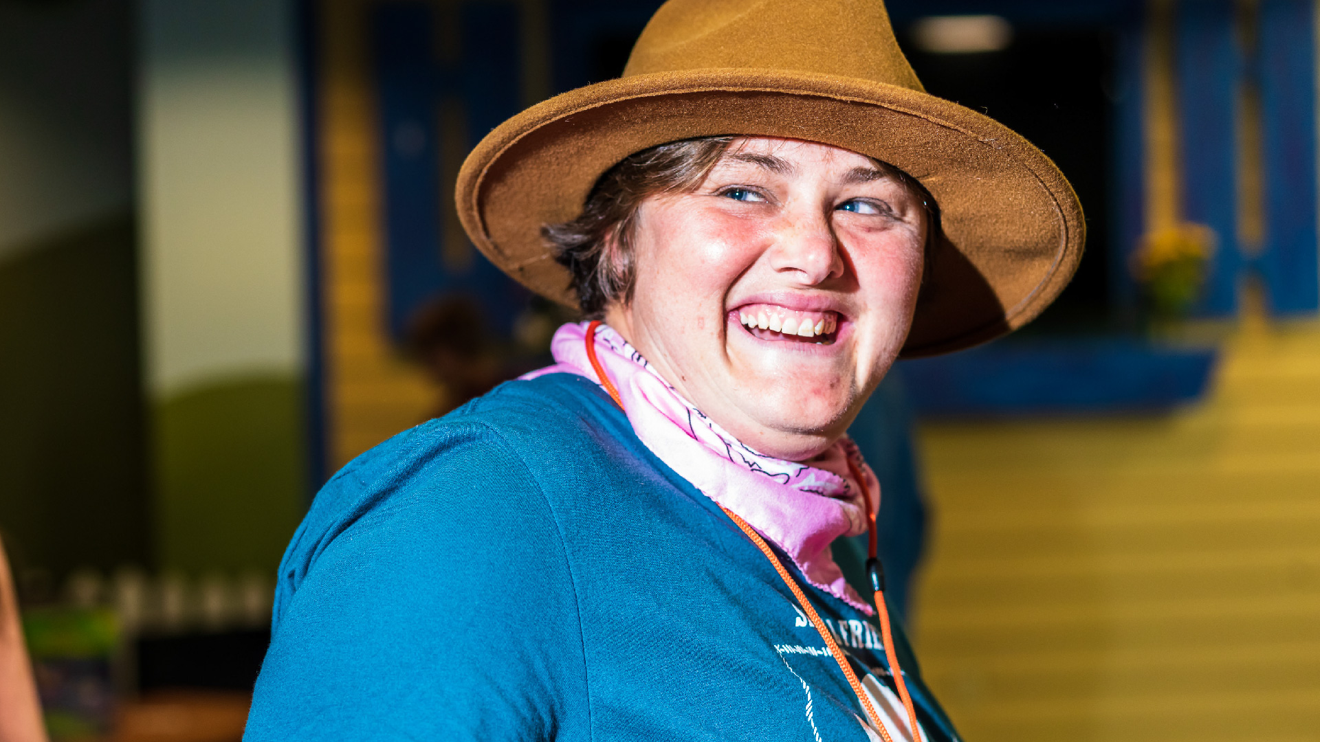 A volunteer dressed up at a Special Friends event at Brookwood Church.